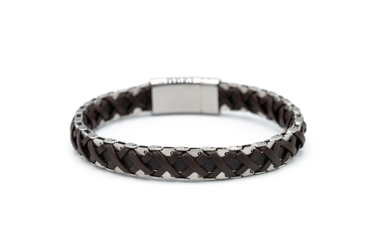 奧特唯 精鋼編織皮革手鍊