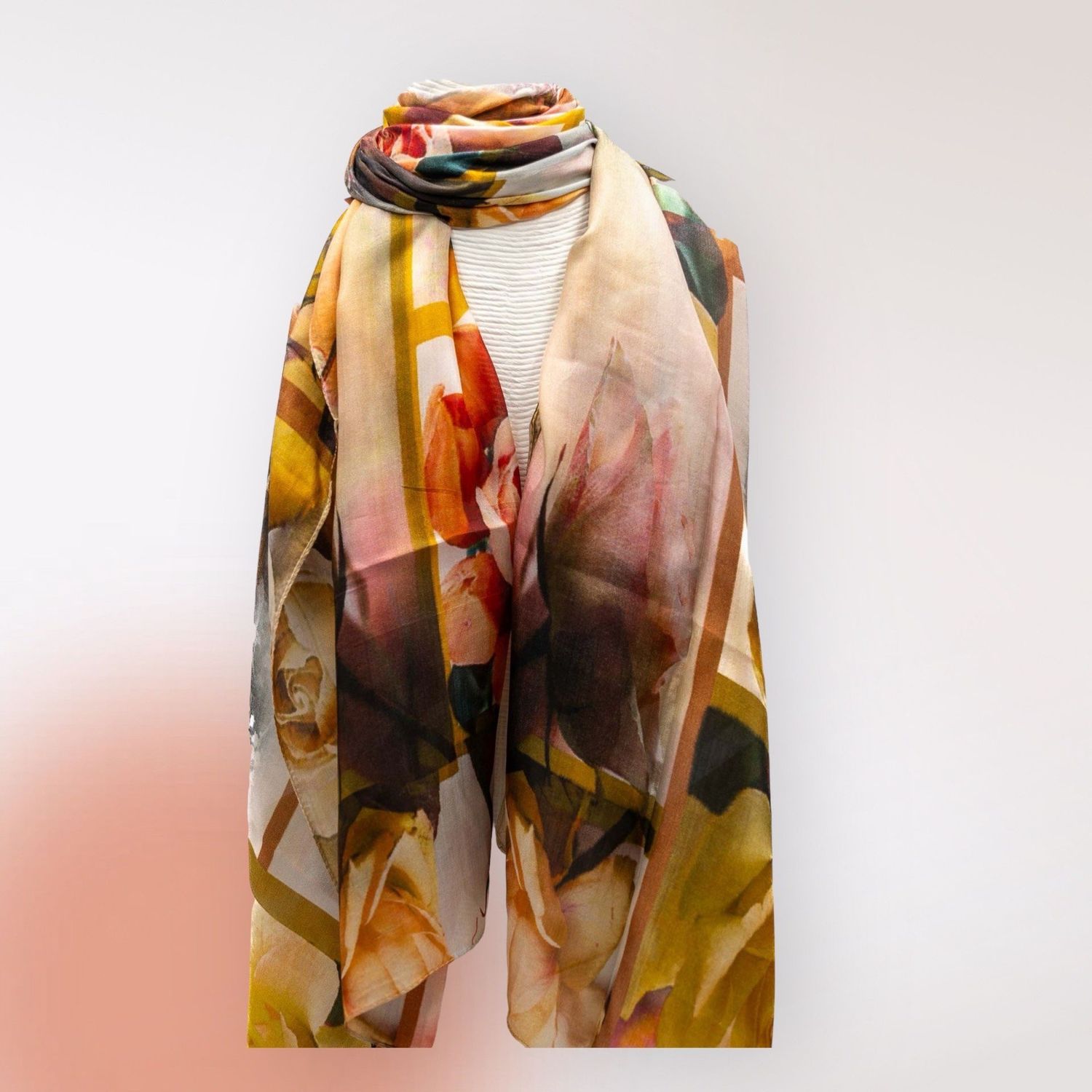 奧特唯 玫瑰絲巾