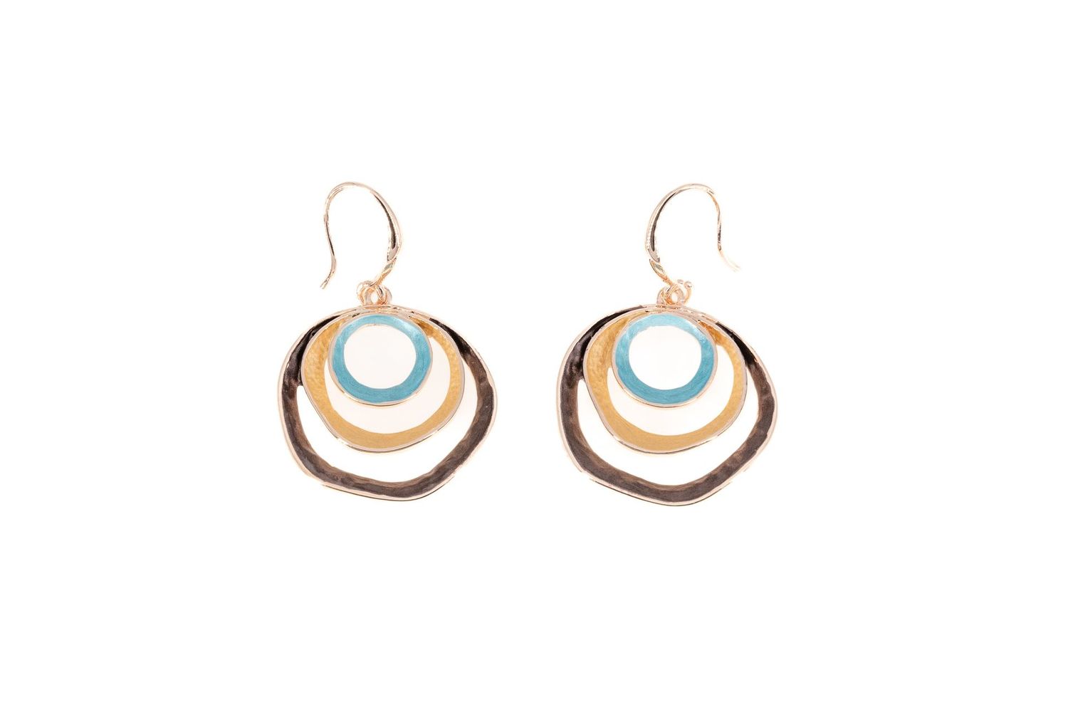 奧特唯 三圓圈棕耳環