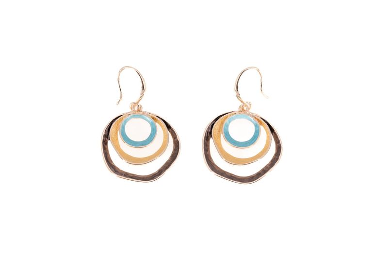 奧特唯 三圓圈棕耳環