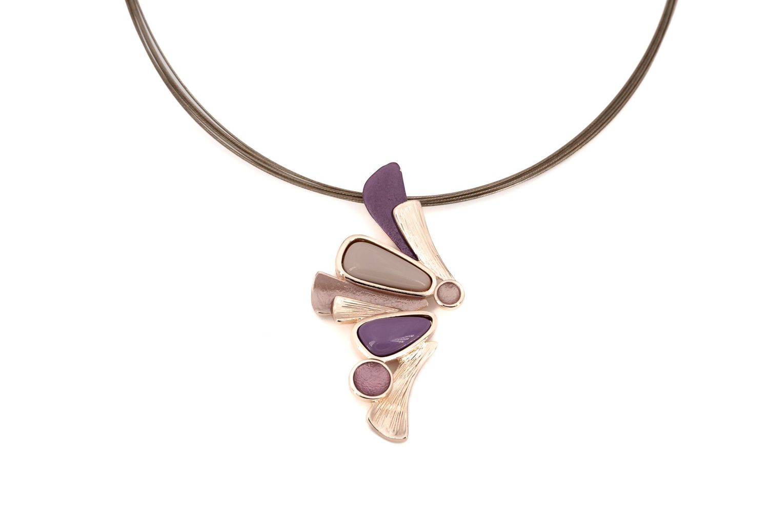 奧特唯 絢彩扇影紫項鍊