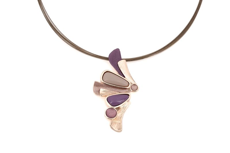 奧特唯 絢彩扇影紫項鍊