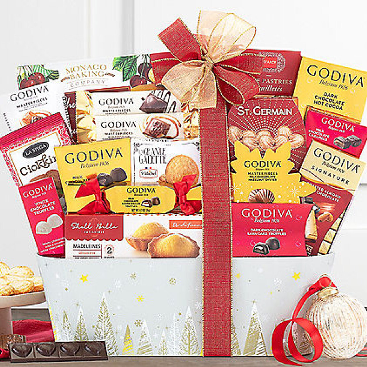 Sweet Holiday Godiva Chocolate Gift Basket