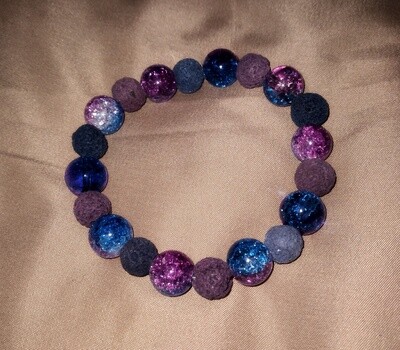 Purple and Blue Lava Bracelet