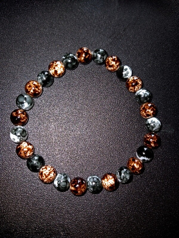 Frost Brown and Black Bracelet