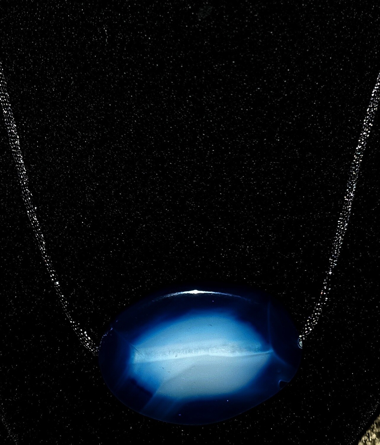 Sliced Blue Agate Necklace