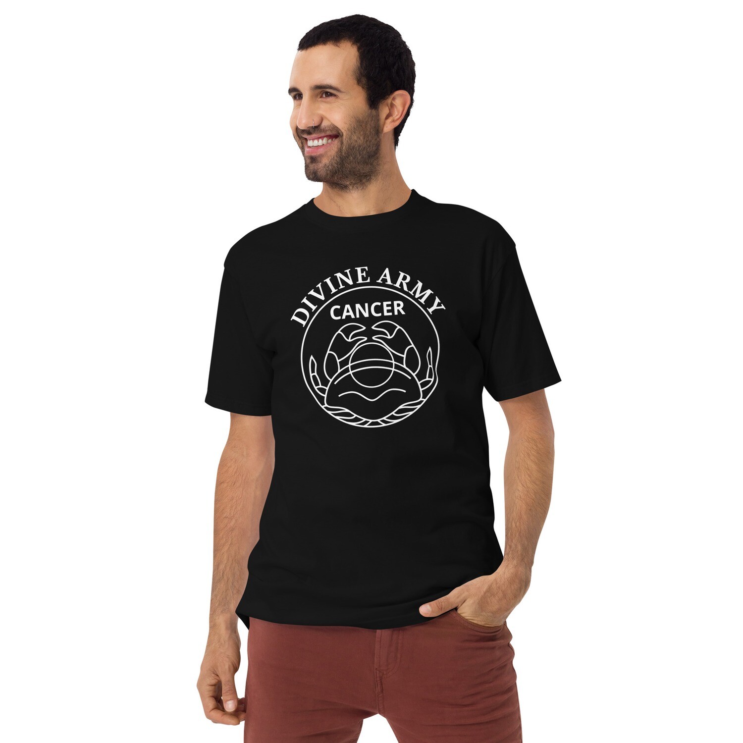 Men’s Dark Cancer Zodiac Tee, Color: Black, Size: S