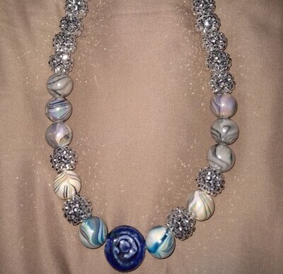 Blue Sparkled Necklace