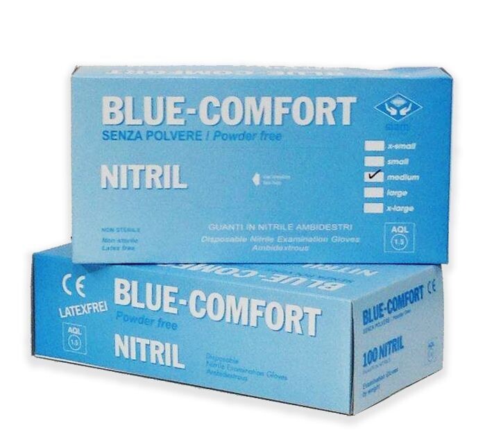 GUANTI NITRILE BLU / NERO