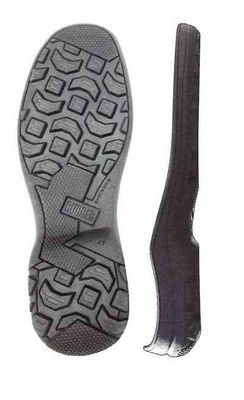 SUOLA GOMMA SPORT NERO/MARRONE 39/46