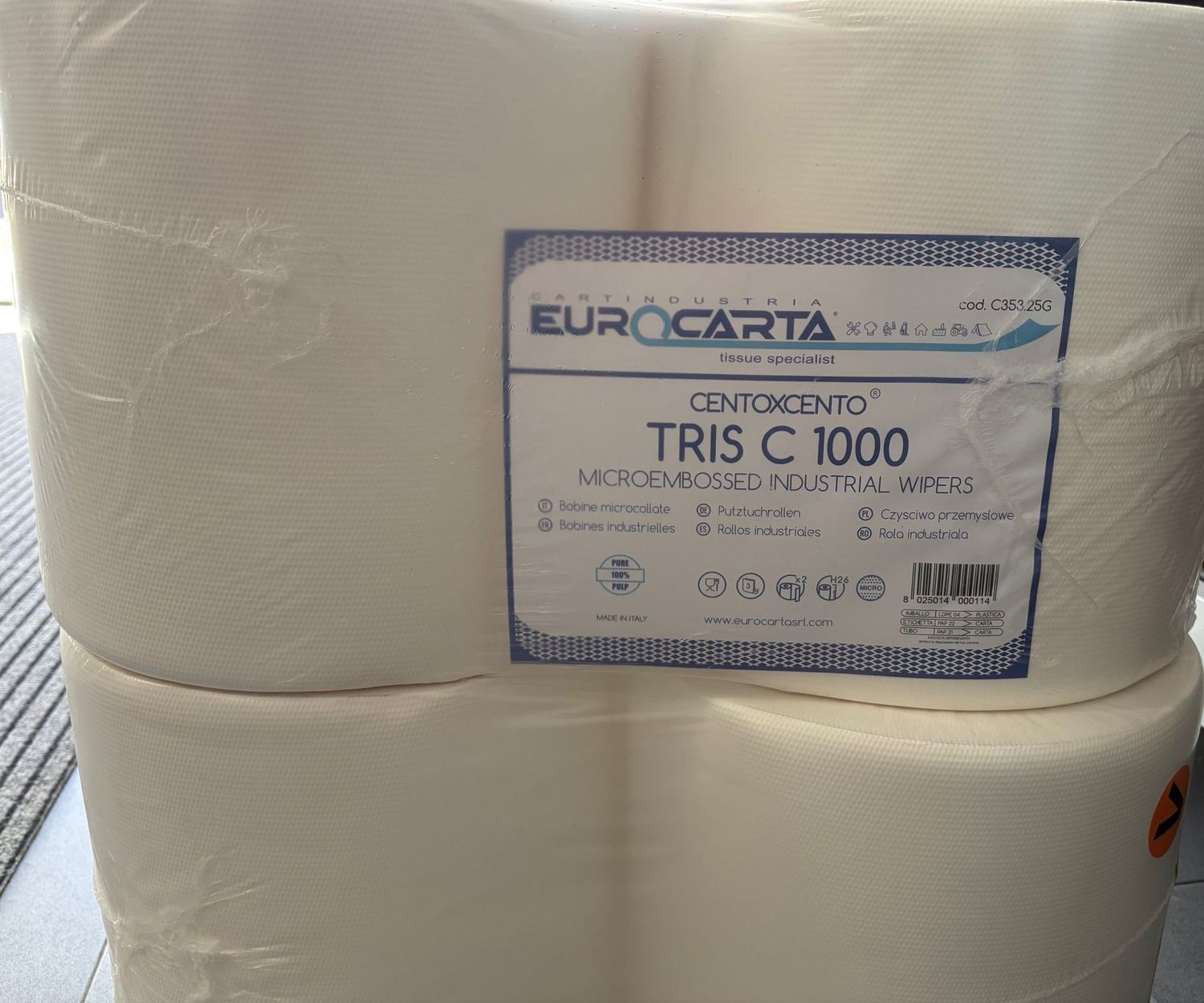 ROTOLO CARTA TRIS C1000 3V