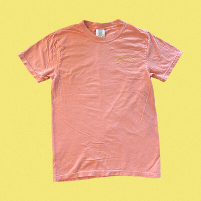 Salmon Hardly Working Tee - SMALL AND 3X ONLY