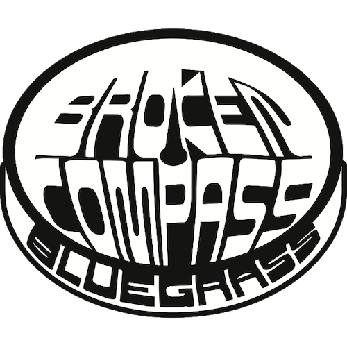 Broken Compass Bluegrass Enamel Pin Logo