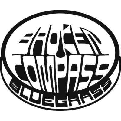 Broken Compass Bluegrass Enamel Pin Logo