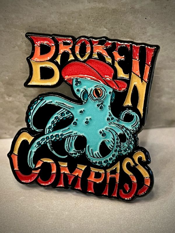 BCB Enamel Octopus Pin 1.5 x 1.25"