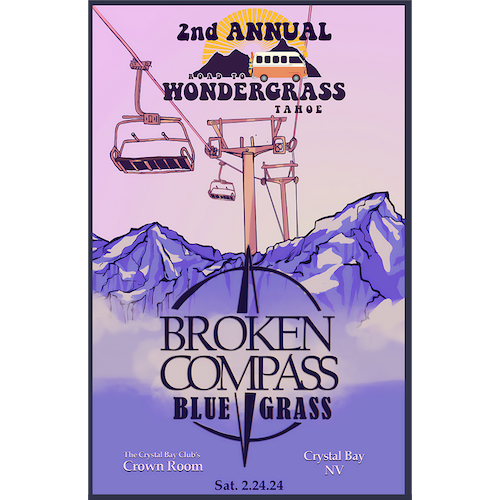 Broken Compass Bluegrass - Road to Winter Wondergrass 2024 Limited Edition Poster