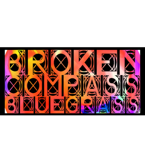 Broken Compass Bluegrass color decal