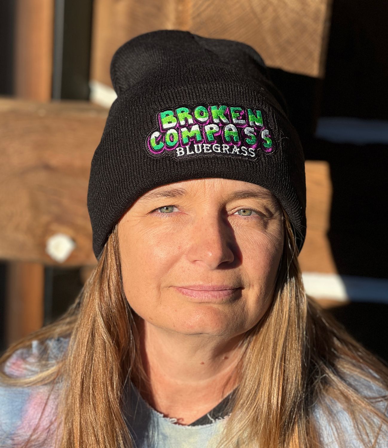 Broken Compass Embroidered Cuffed Beanie