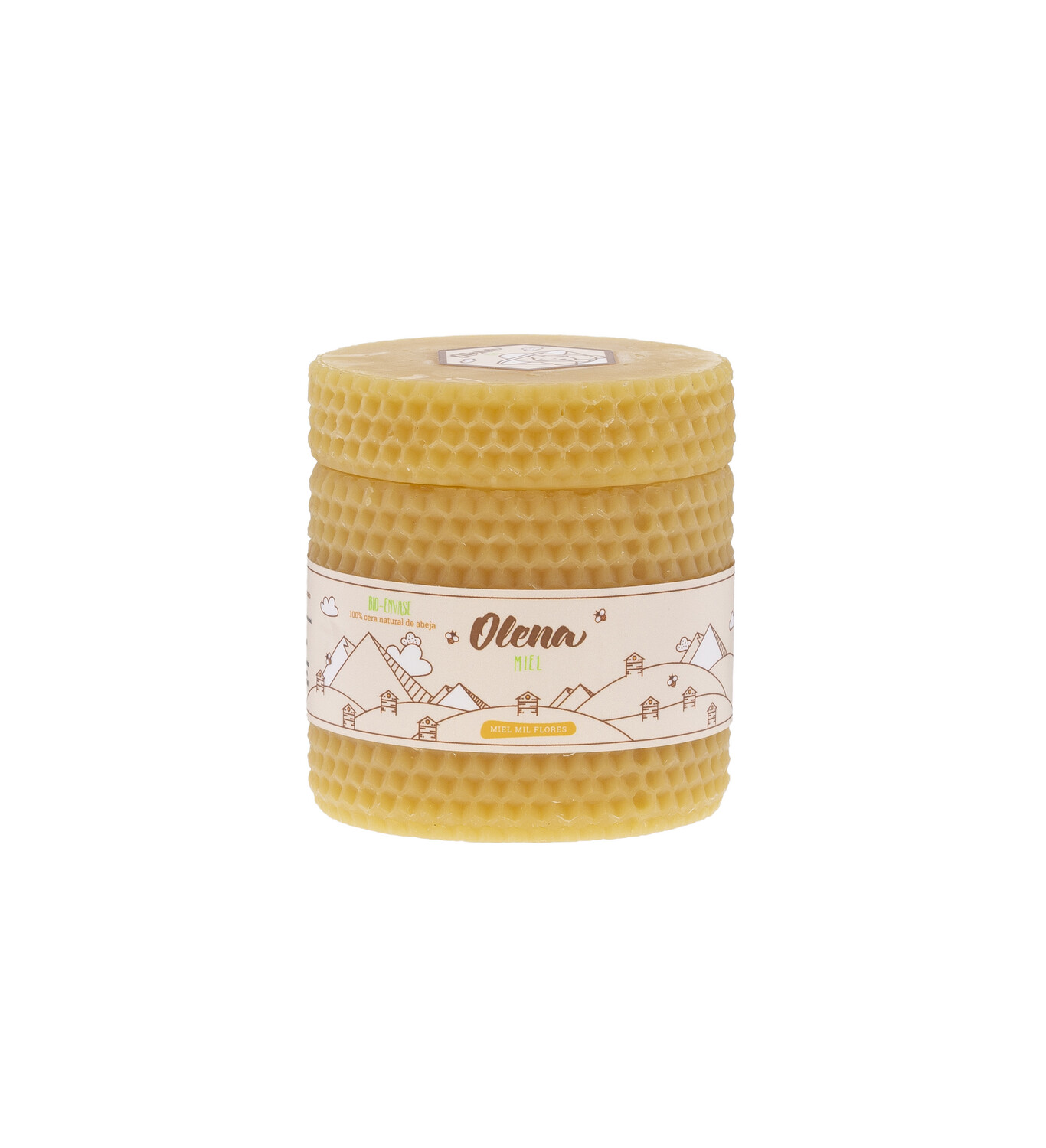 BOTE DE CERA REDONDO CON MIEL 350 G
