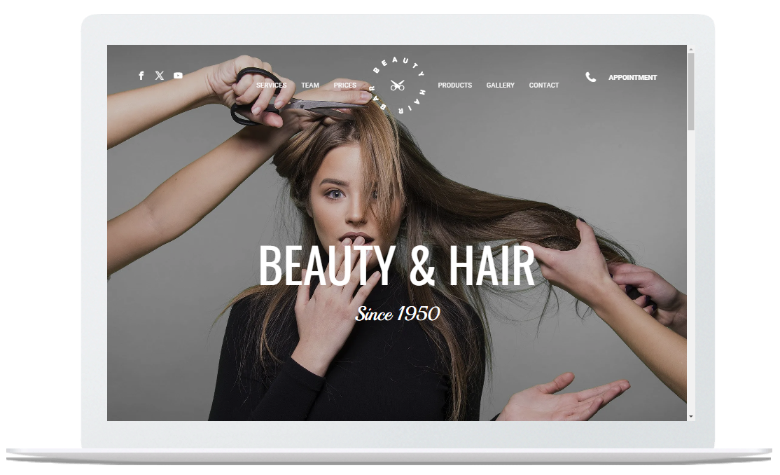 Website Template for a Hair Salon