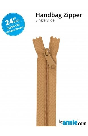 24&quot; Handbag Single SlideZipper by Annies - Golden Brown