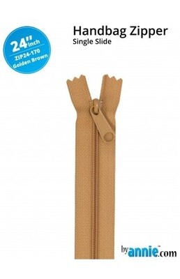 24&quot; Handbag Single SlideZipper by Annies - Golden Brown
