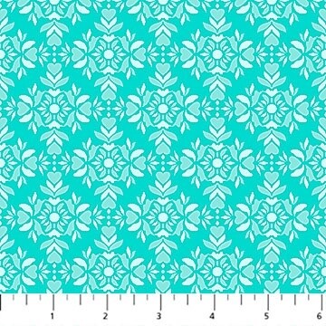 Celebrations - Damask Hearts - Turquoise