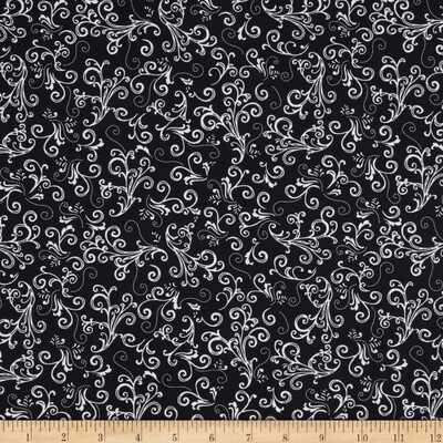 Jeweled Scroll - Black/White (Night &amp; Day)