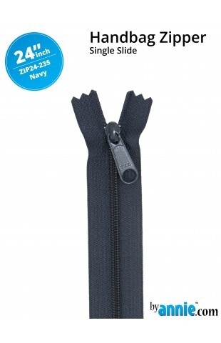 24&quot; Handbag Single Slide Zipper by Annies - Navy