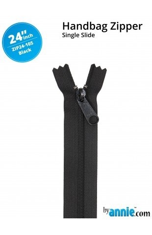 24&quot; Handbag Single Slide Zipper by Annies - Black