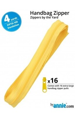 Zippers by the Yard by Annie - Dandelion