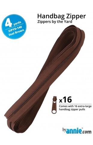 Zippers by the Yard by Annie - Seal Brown