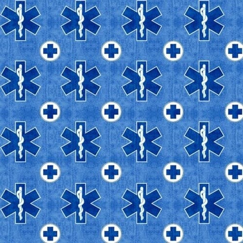 EMS Symbol on Blue