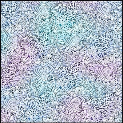 Sea Grass - Peacock Flourish 108&quot; Quiltback