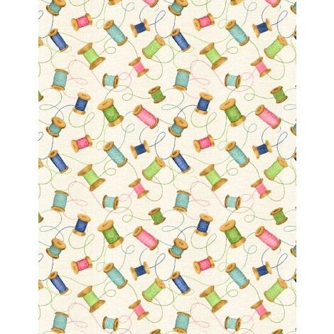 Sew Little Time- Cream Thread Spools