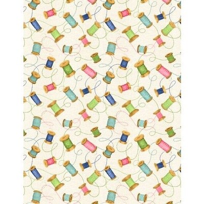 Sew Little Time- Cream Thread Spools