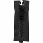 30" - 75 cm - Separating Zipper - Black