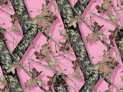 Fleece - Mossy Oak - Pink Background