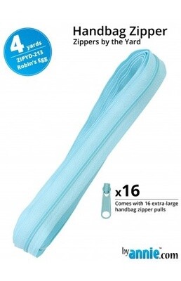 Zippers by the Yard by Annie - Robins Egg