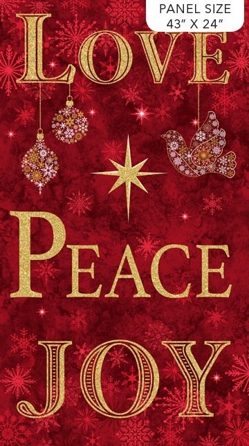 Christmas Joy Panel - Red