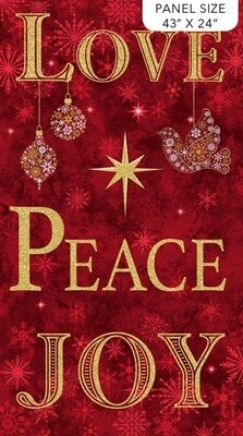 Christmas Joy Panel - Red