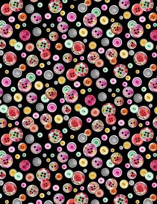 Sew floral buttons