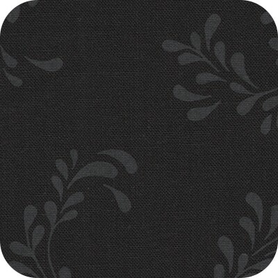 Jardin Noir - Black - Feather Leaves