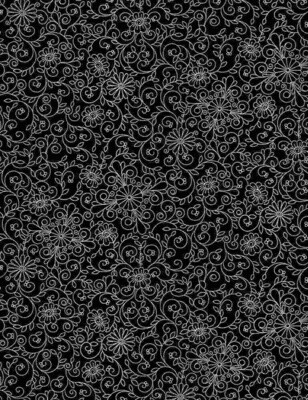 fabric lover stitched floral blk