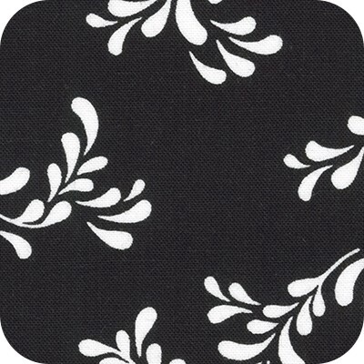 Jardin Noir - Jet - Feather Leaves