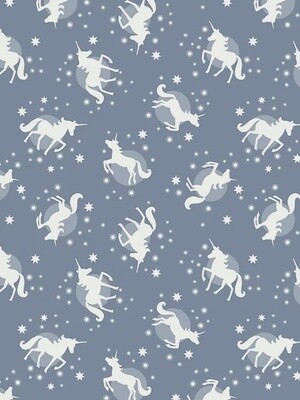 Lewis &amp; Irene - Fairy Nights - Unicorn Spots Dusky Blue