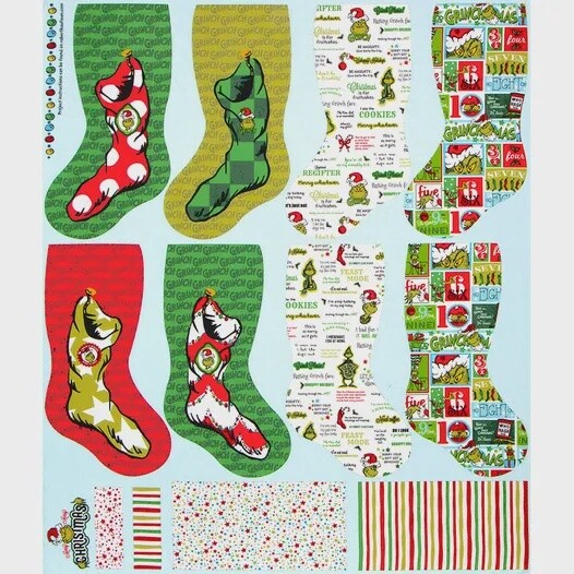 How The Grinch Stole Christmas - Stockings Panel