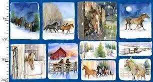 Snowfall on the Range Horse Panel
