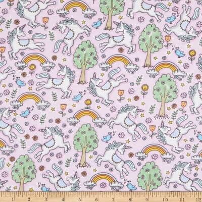 Flannel Prints Unicorn Pink