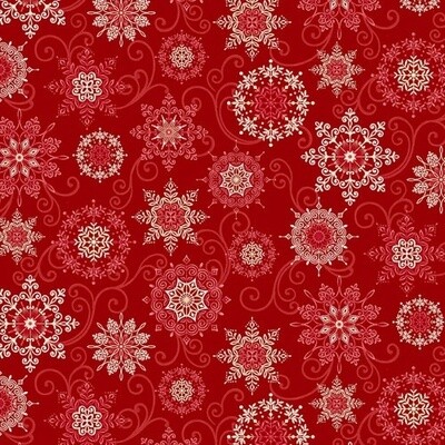 Winter Garden - Snowflakes - Red
